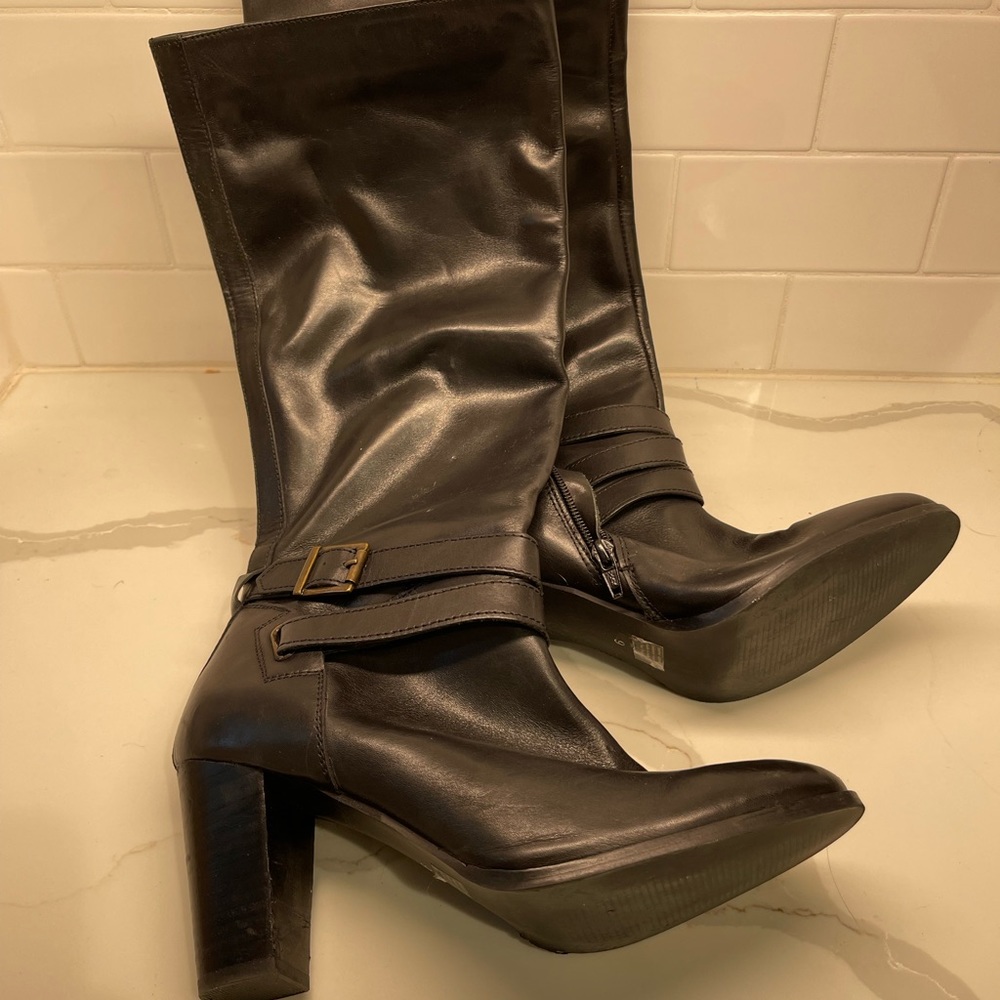 Seychelles Black Knee High Heel Boots
